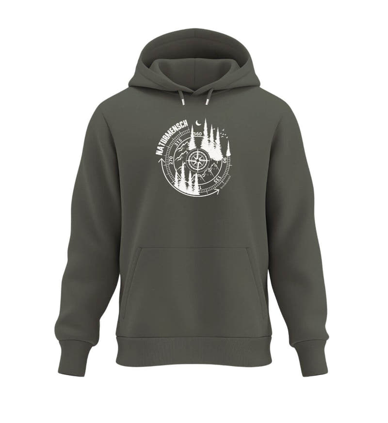 Naturmensch | Unisex Organic Hoodie in Khaki von Rad&Rucksack