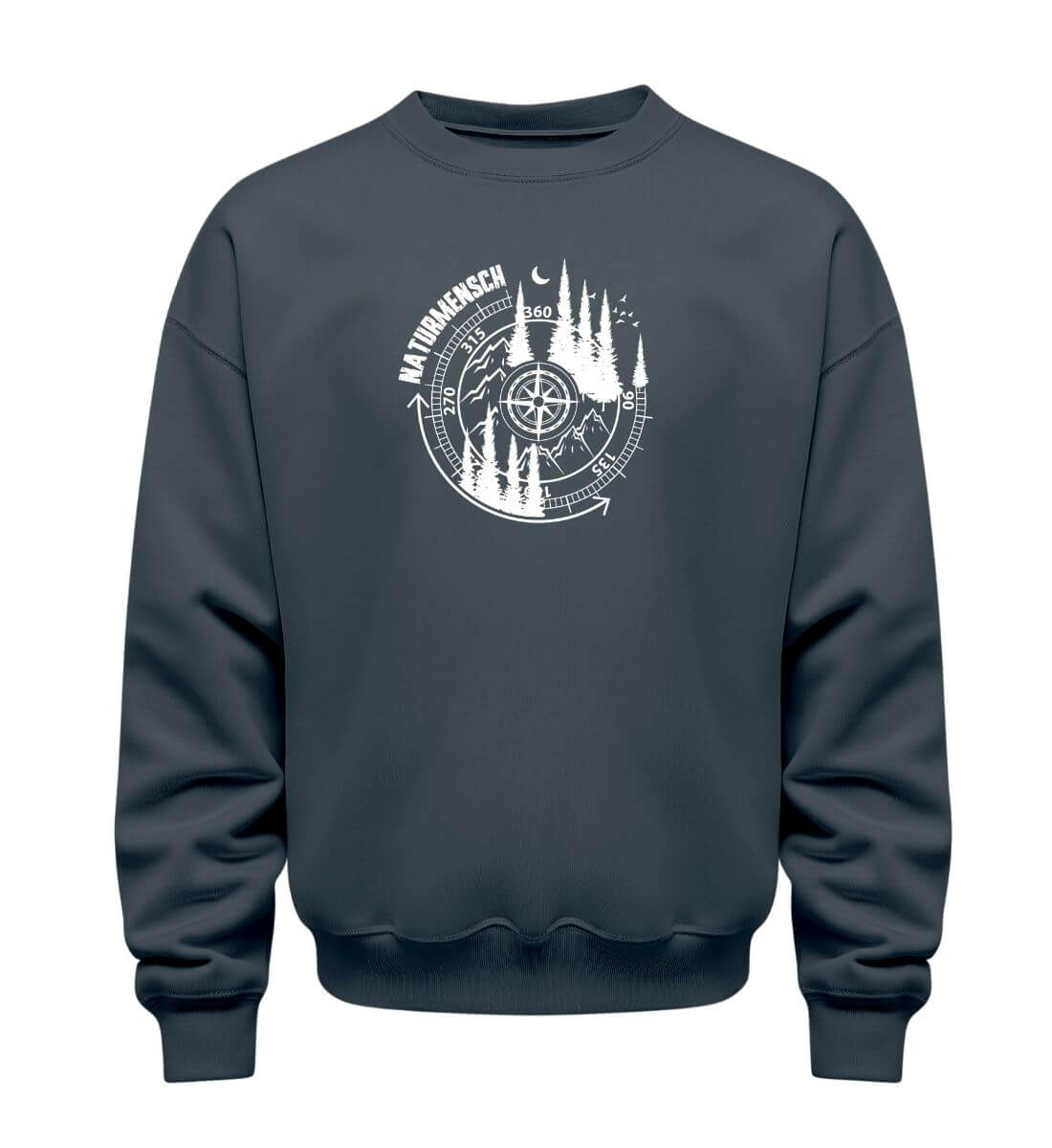 Naturmensch | Unisex Organic Pullover in India Ink Grey von Rad&Rucksack