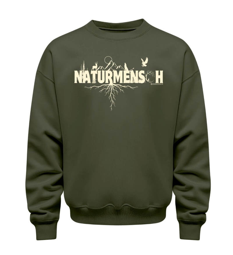 Naturmenschen | Unisex Organic Pullover in Khaki von Rad&Rucksack