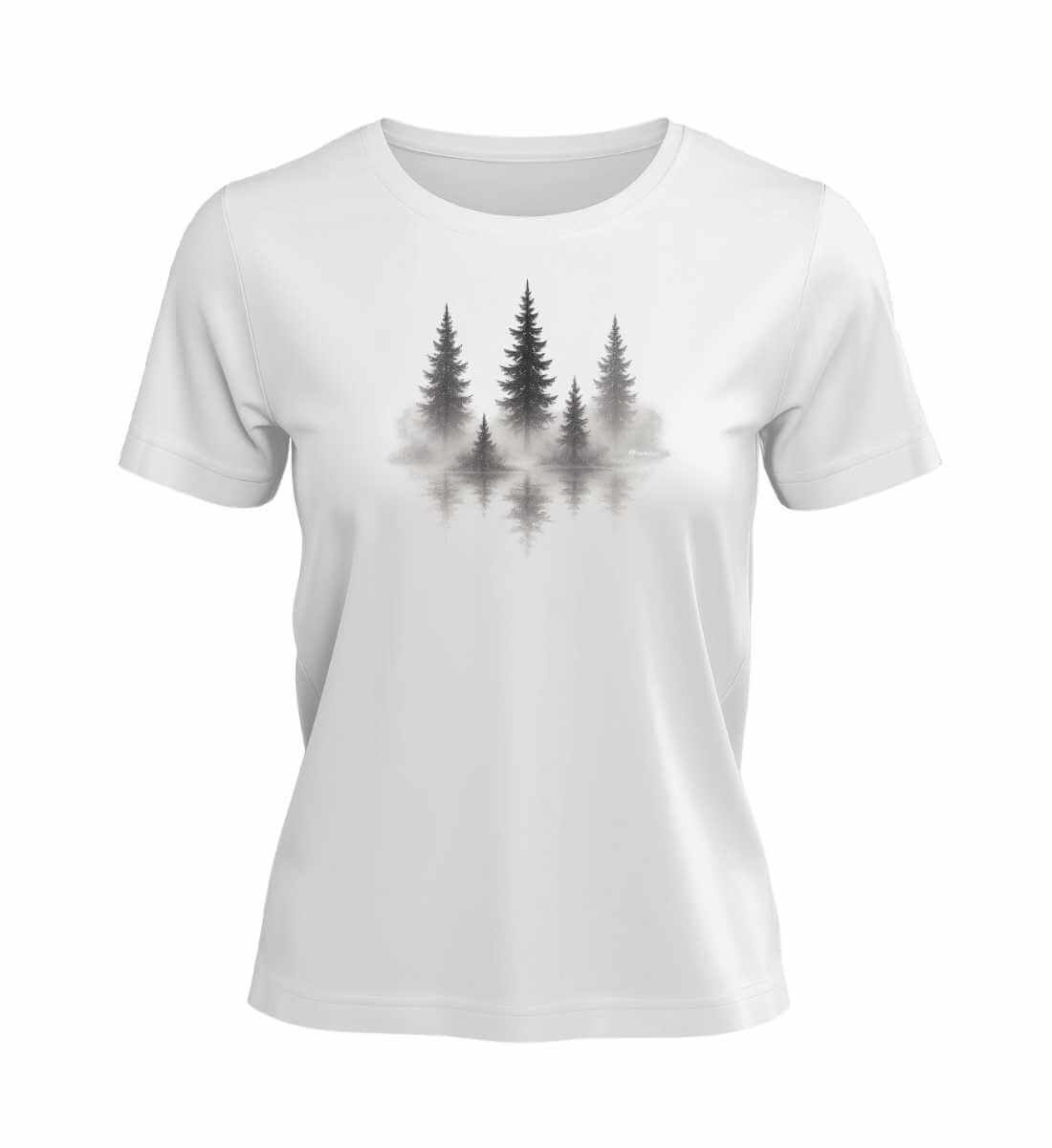 Nebelwald | Damen Premium Organic T-Shirt in White von Rad&Rucksack