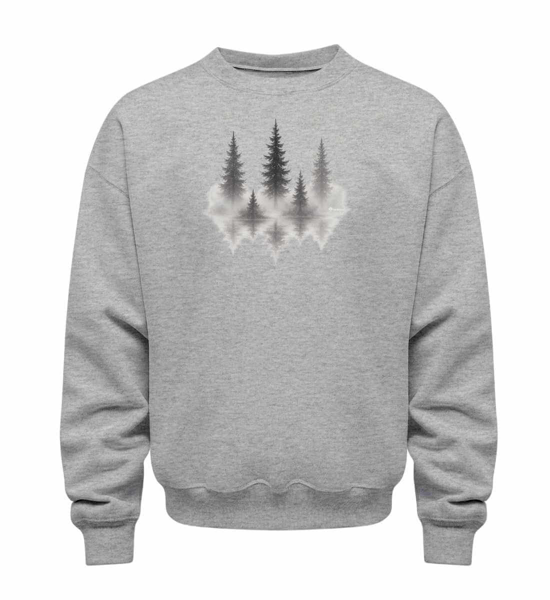 Nebelwald | Unisex Organic Pullover in Heather Grey von Rad&Rucksack