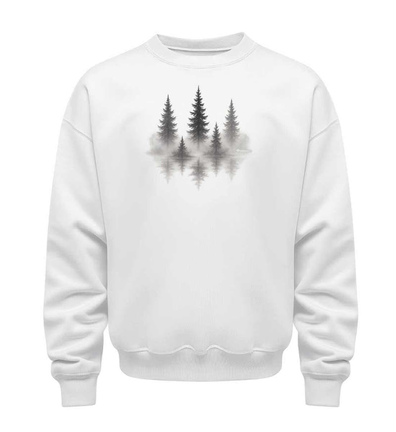 Nebelwald | Unisex Organic Pullover in White von Rad&Rucksack