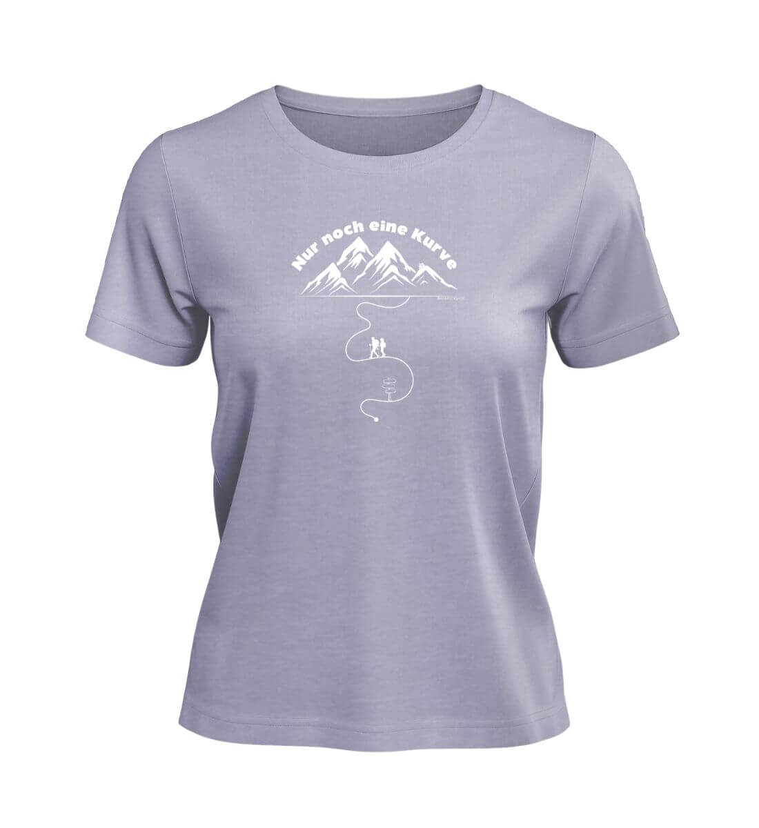Nur noch eine Kurve | Damen Premium Organic T-Shirt in Lavender von Rad&Rucksack