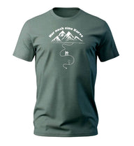 Nur Noch eine Kurve T-Shirt Herren Meeresgrün (Green Bay) – Produktbild (100% Bio-Baumwolle) von Rad&Rucksack