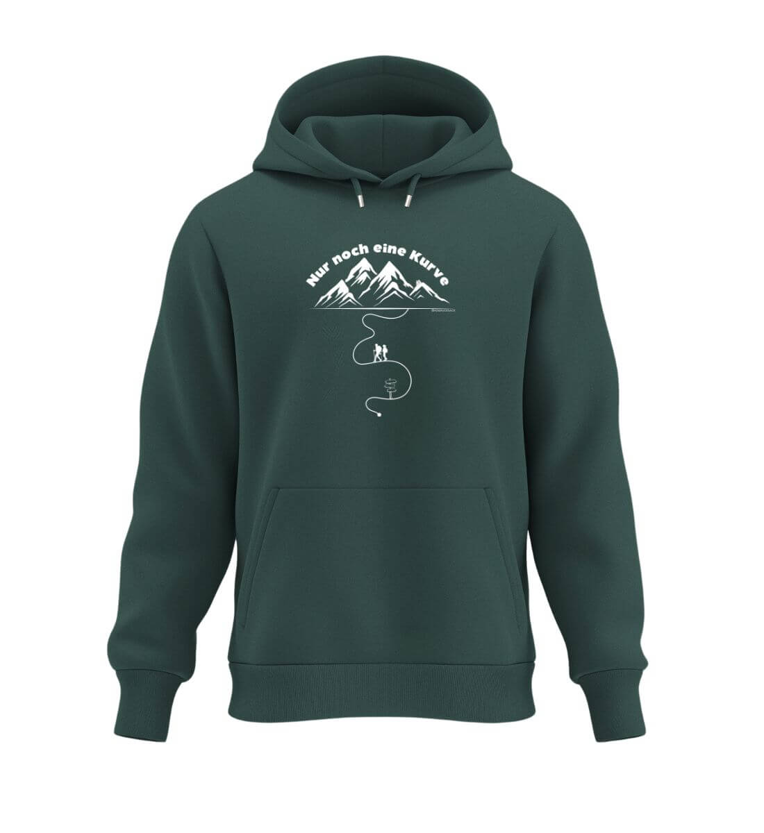 Nur noch eine Kurve | Unisex Organic Hoodie in Glazed Green von Rad&Rucksack