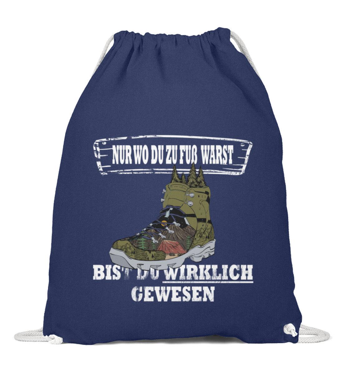 Nur wo du zu Fuß warst | Baumwoll Gymsac in French Navy von Rad&Rucksack