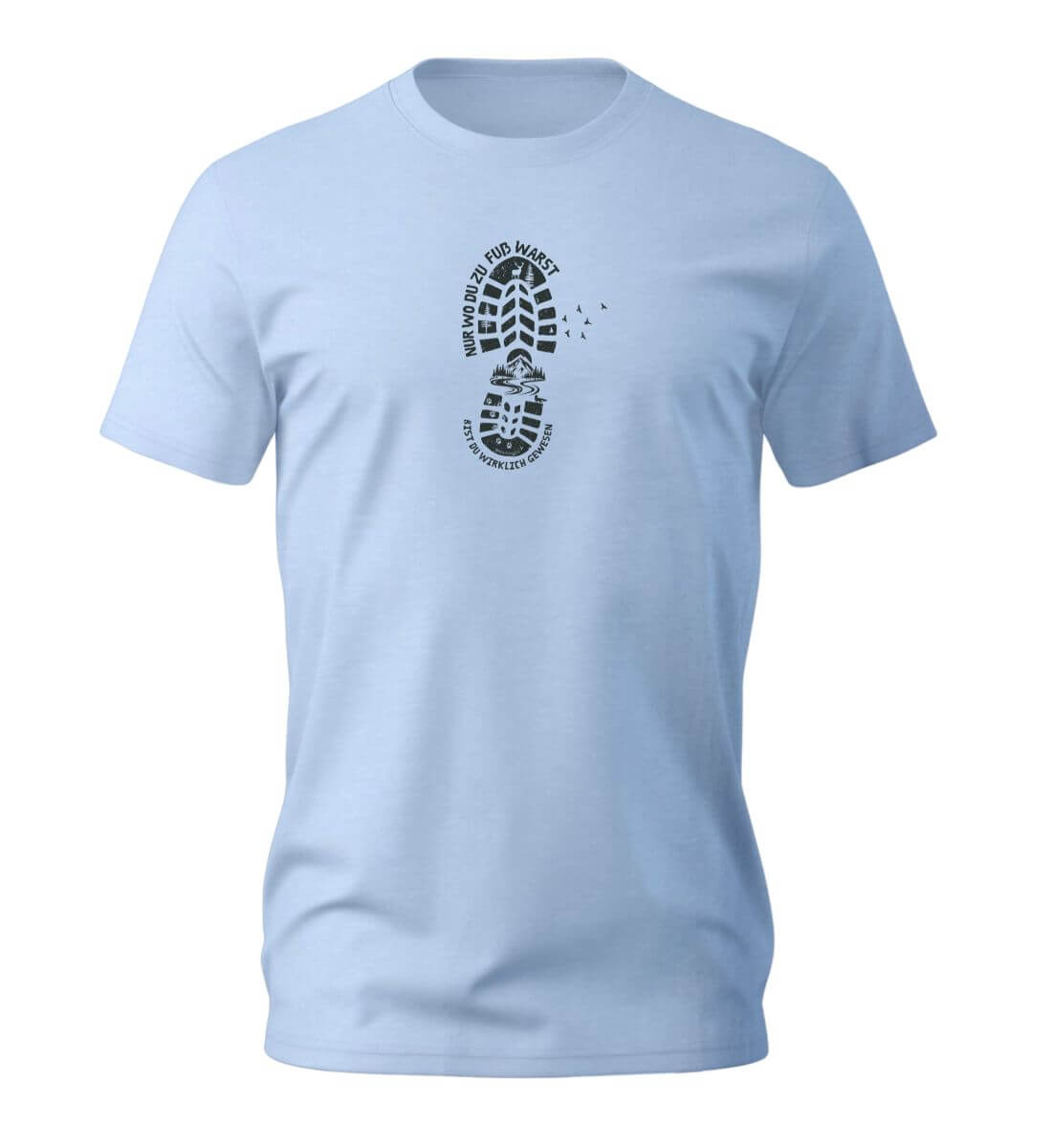 Nur wo du zu Fuß warst | Herren Premium Organic T-Shirt in Blue Soul von Rad&Rucksack