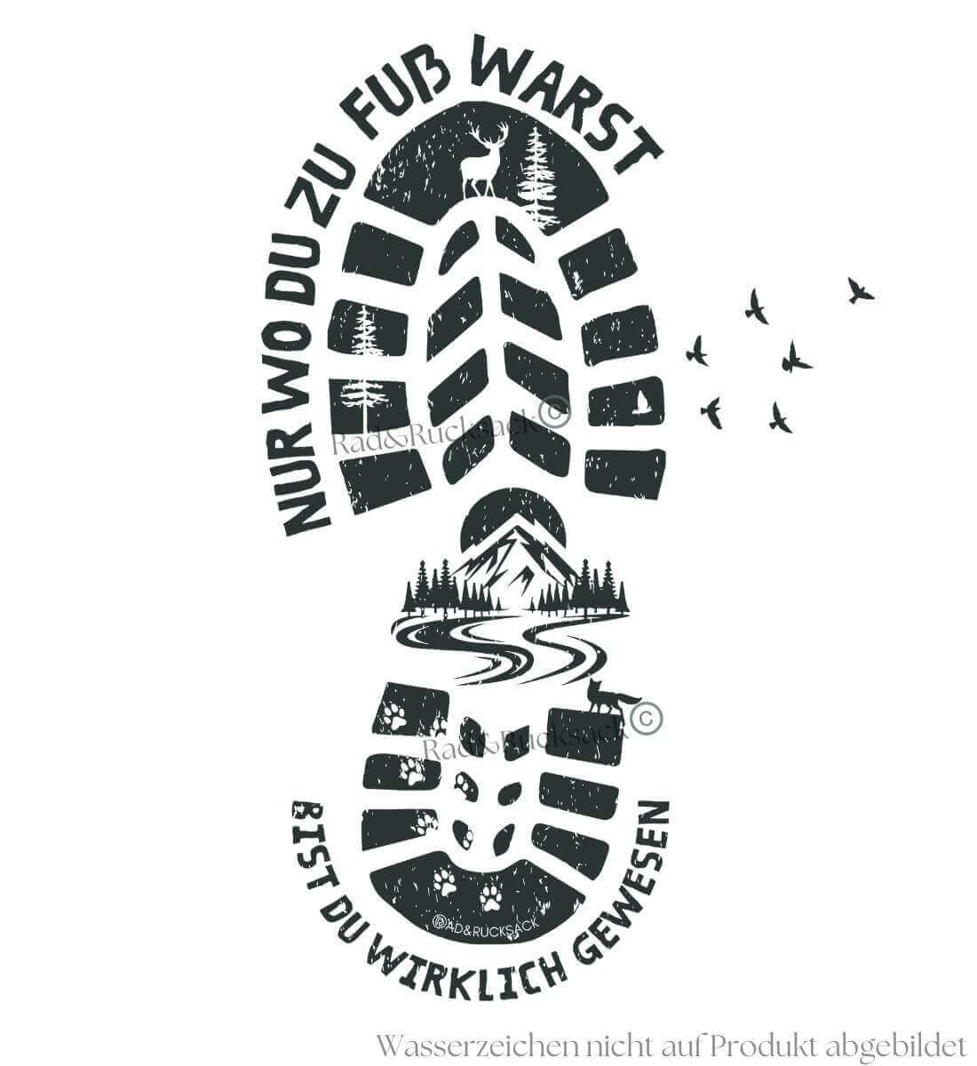 Nur wo du zu Fuß warst | Herren Premium Organic T-Shirt von Rad&Rucksack - Detailansicht