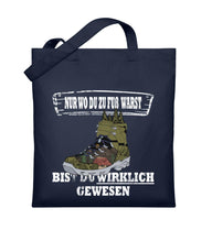 Nur wo du zu Fuß warst | Organic Jutebeutel in French Navy von Rad&Rucksack