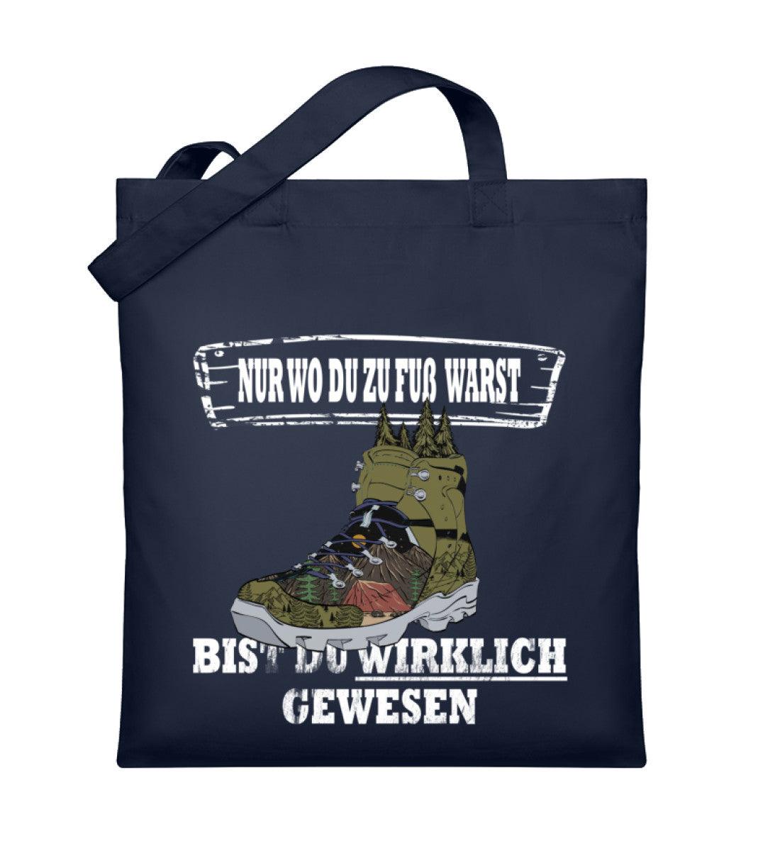 Nur wo du zu Fuß warst | Organic Jutebeutel in French Navy von Rad&Rucksack
