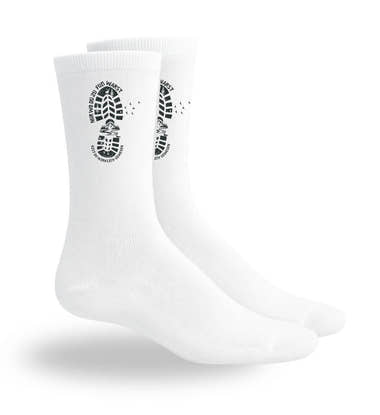 Nur Wo Du zu Fuß Warst Sportsocken – Modelbild (atmungsaktives Mesh-Fußbett) von Rad&Rucksack