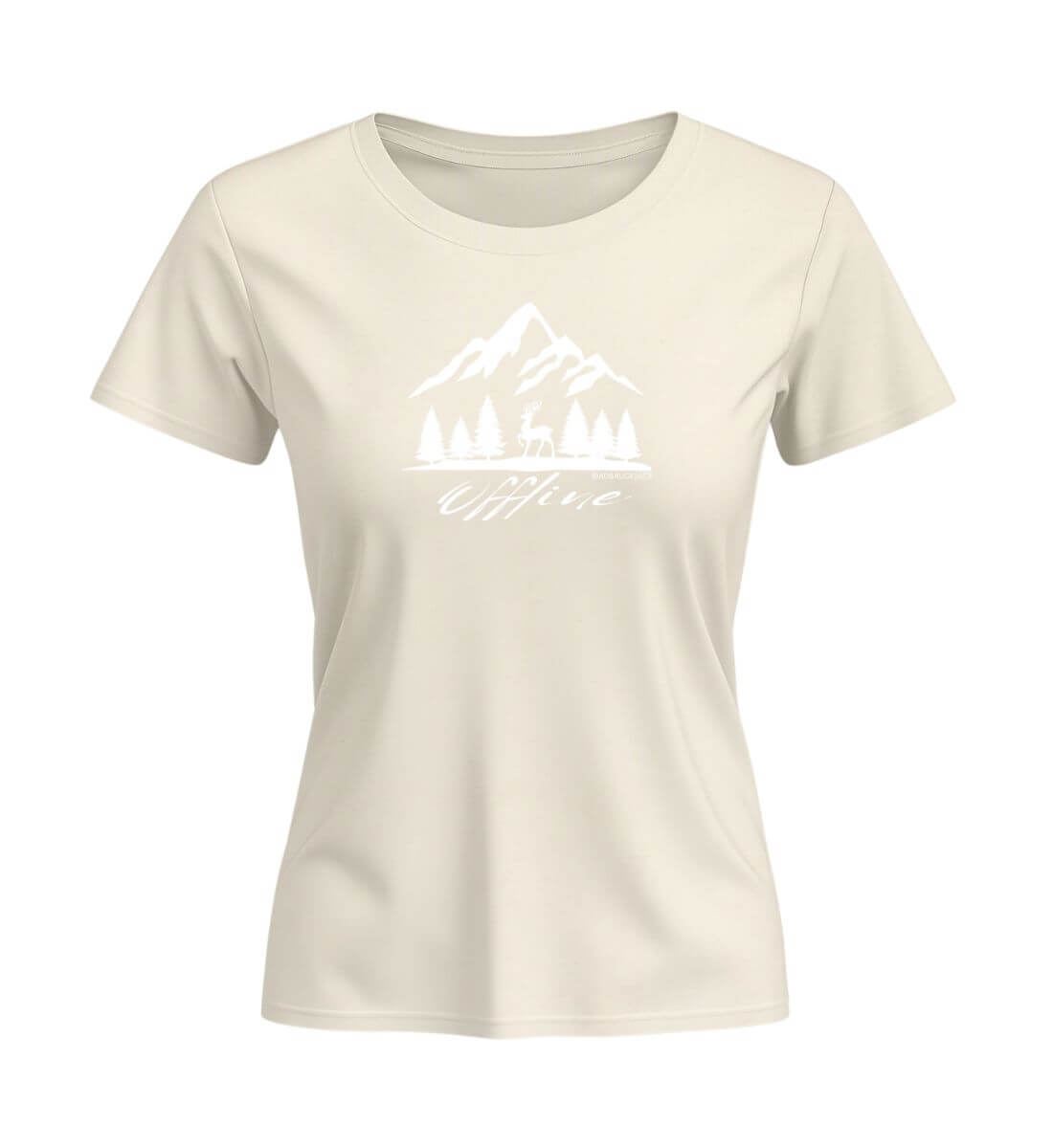 Offline Berg | Damen Premium Organic T-Shirt (Fitted) in Natural Raw von Rad&Rucksack