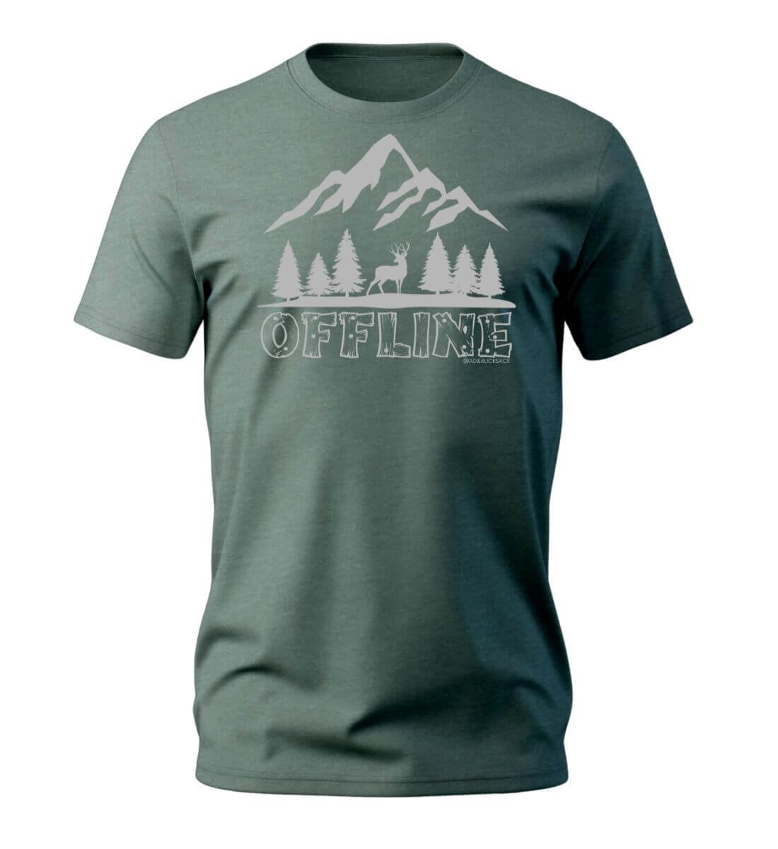Offline Berg | Herren Premium Organic T-Shirt in Green Bay von Rad&Rucksack