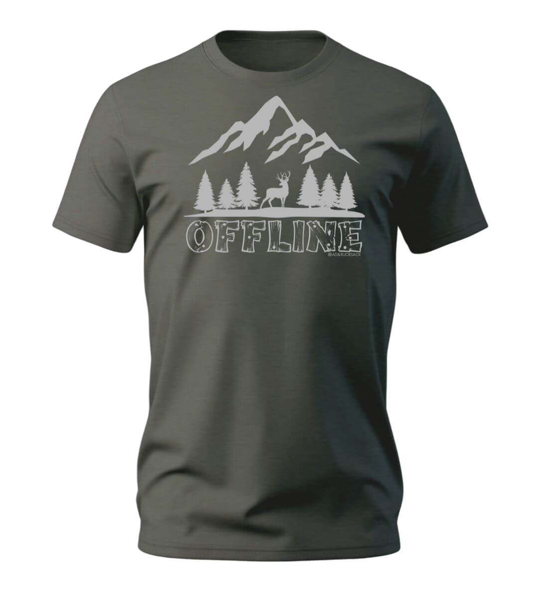 Offline Berg | Herren Premium Organic T-Shirt in Khaki von Rad&Rucksack