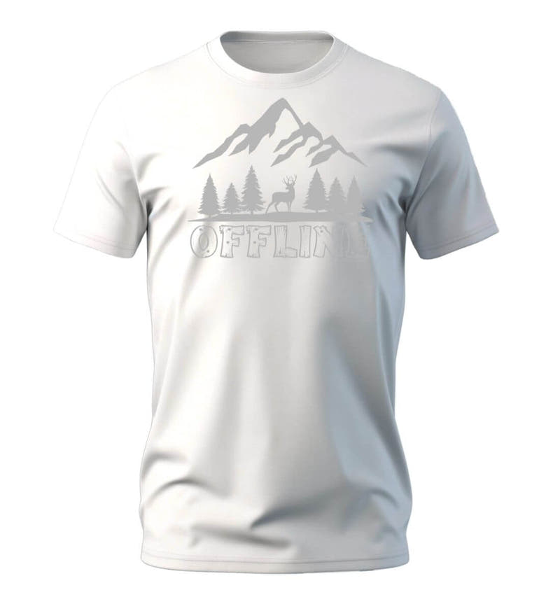 Offline Berg | Herren Premium Organic T-Shirt in Off White von Rad&Rucksack
