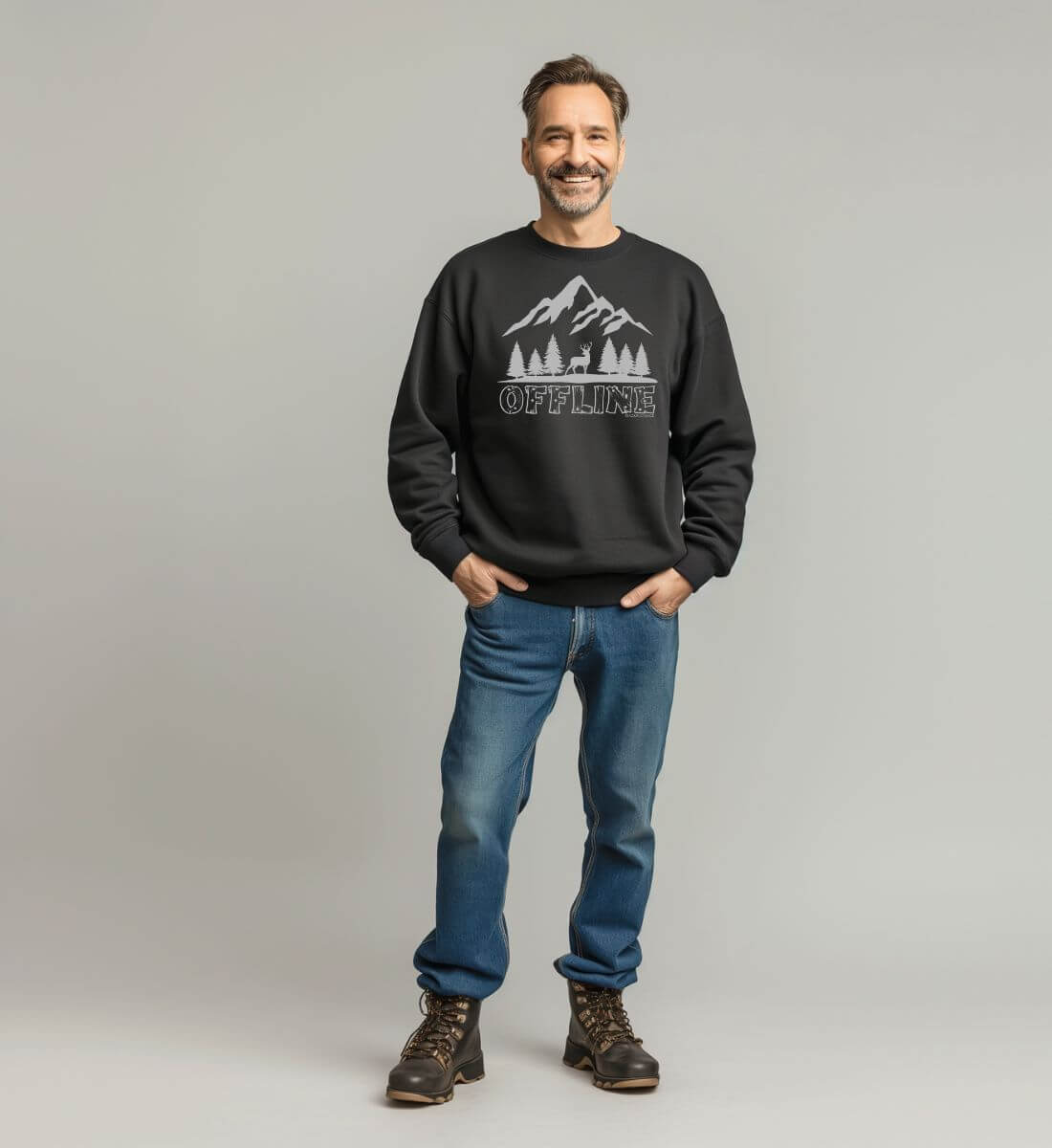 Offline Berg | Unisex Organic Pullover von Rad&Rucksack - weitere Modelansicht 2