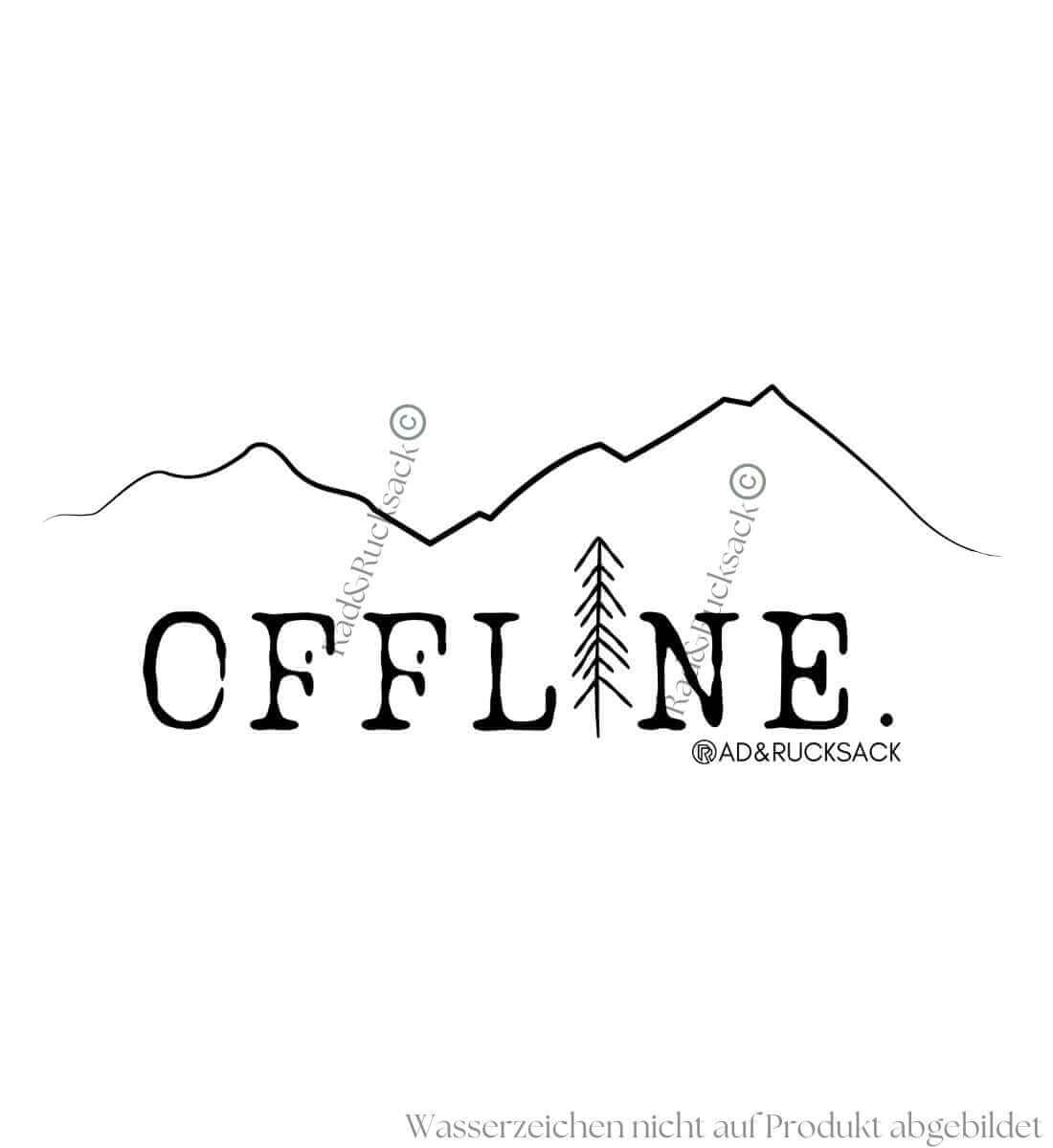 Offline. | Herren Premium Organic Hoodie von Rad&Rucksack - Detailansicht