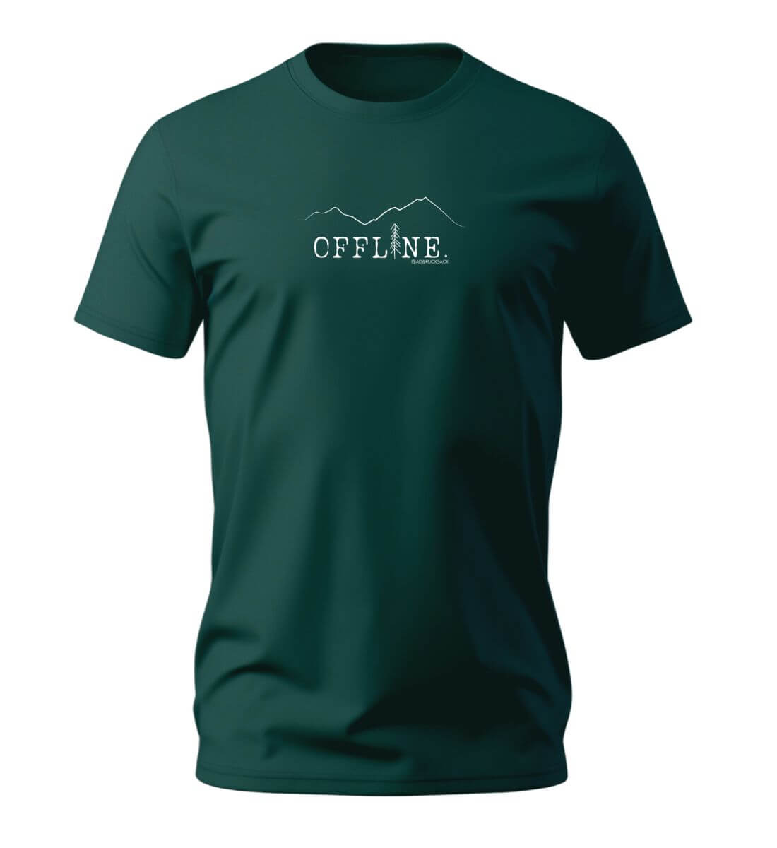 Offline. | Herren Premium Organic T-Shirt in Glazed Green von Rad&Rucksack