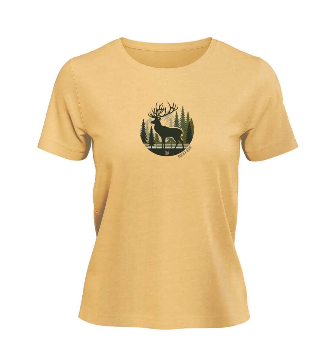 Offline Hirsch | Damen Premium Organic T-Shirt in Nispero von Rad&Rucksack