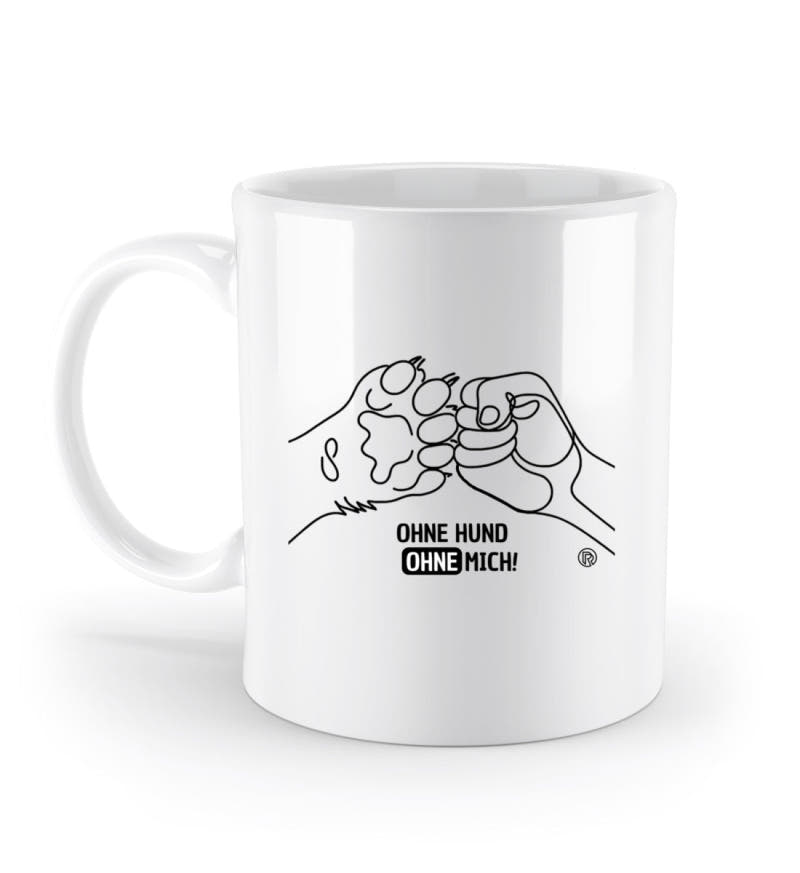 Ohne Hund ohne mich! | Kaffeetasse in Weiß von Rad&Rucksack