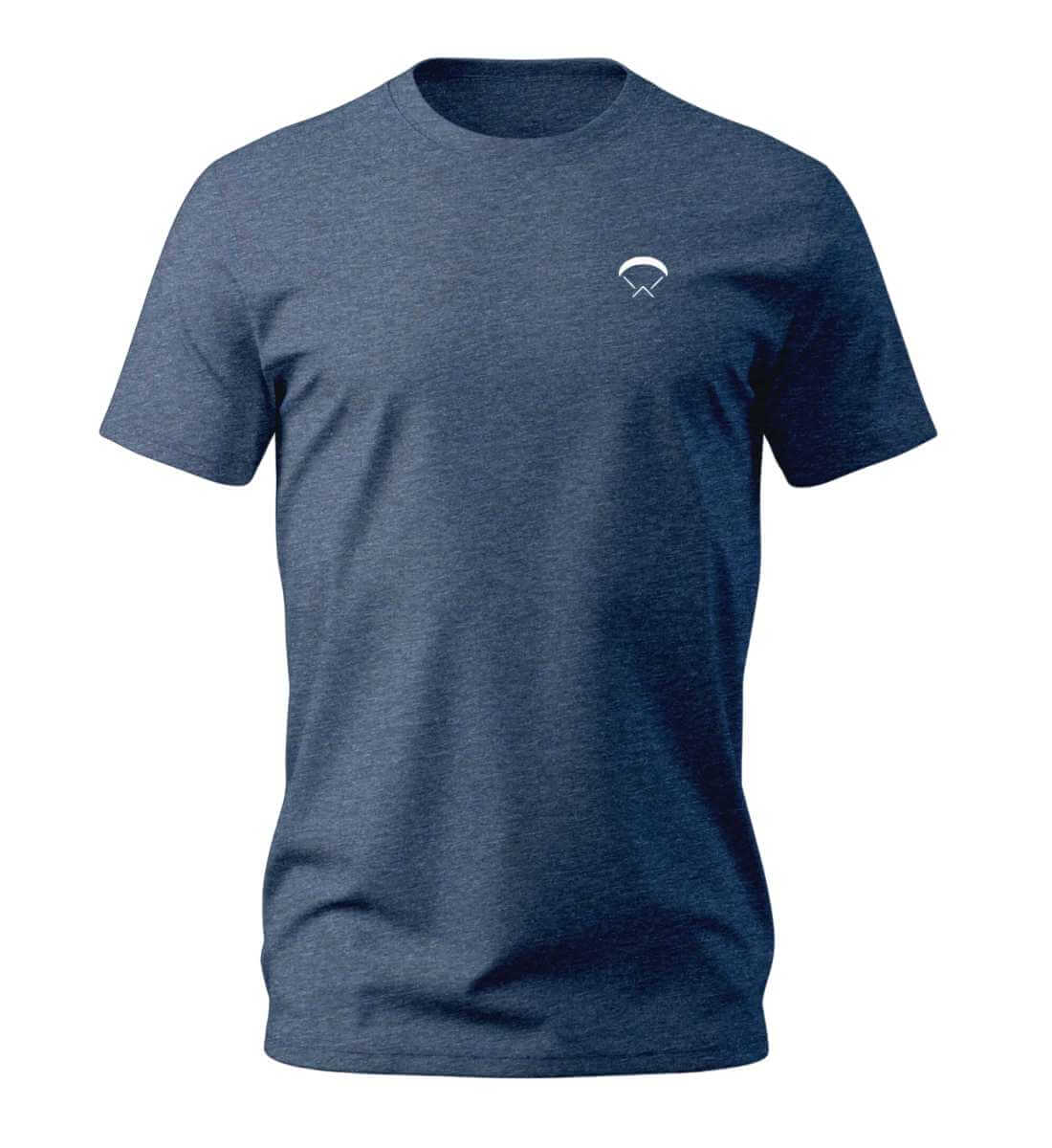 Paraglider | Herren Premium Organic T-Shirt in Dark Heather Blue von Rad&Rucksack