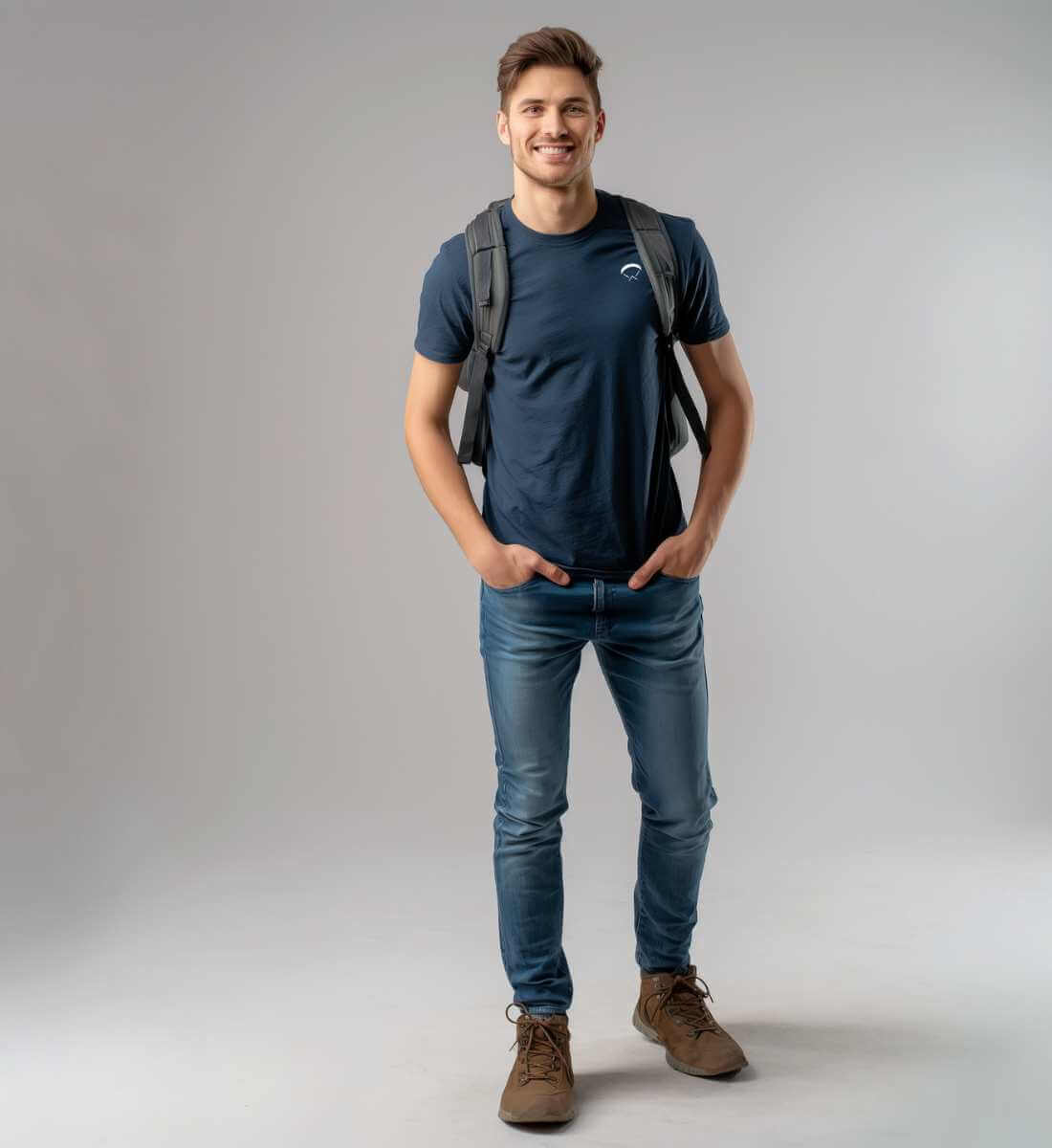 Paraglider | Herren Premium Organic T-Shirt von Rad&Rucksack - weitere Modelansicht 2