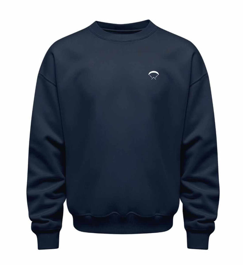 Paraglider | Unisex Organic Pullover in French Navy von Rad&Rucksack