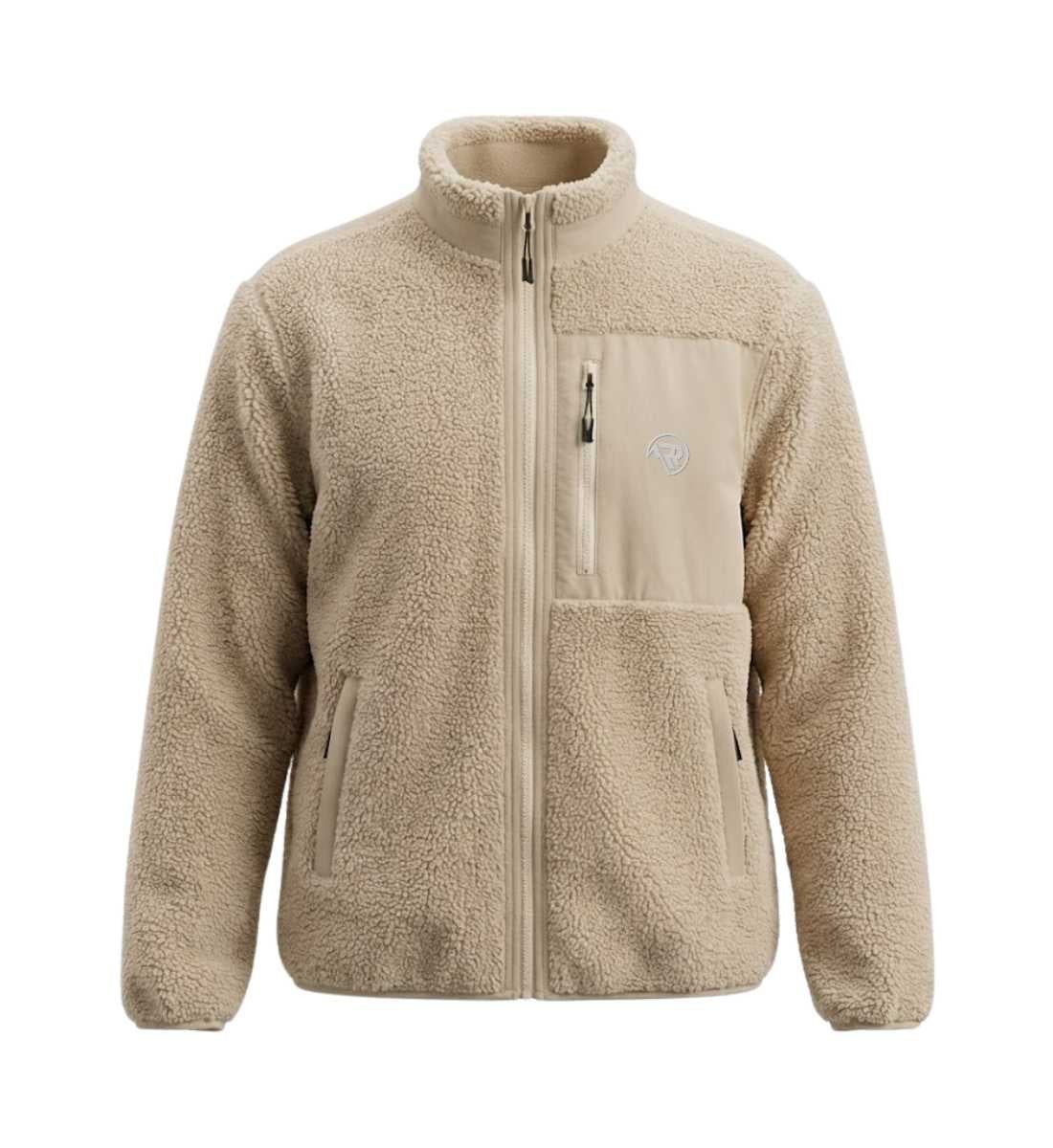 Rad&Rucksack Sherpa Teddyfleece Jacke | Warme Fleecejacke für Outdoor & Freizeit in Desert Dust von Rad&Rucksack