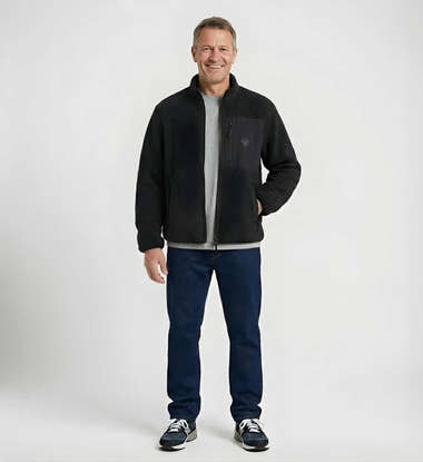 Sherpa Outdoor Teddyfleece Jacke Ansicht 12 – Produktbild (350 g/m² Sherpa-Teddyfleece mit Stick) von Rad&Rucksack
