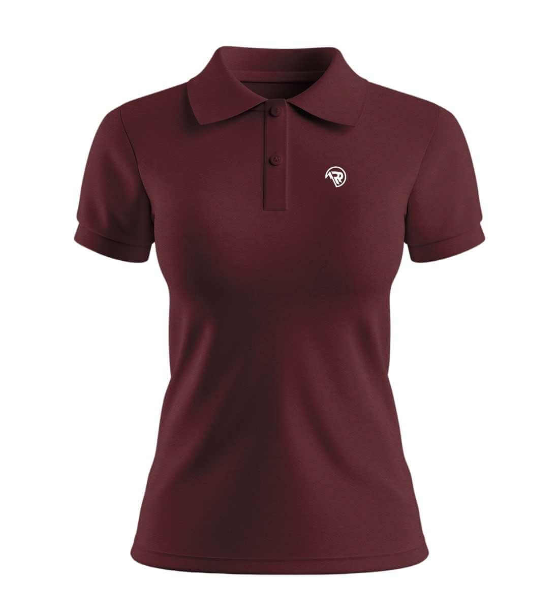 Rad&Rucksack Style | Damen Premium Organic Poloshirt in Burgundy von Rad&Rucksack