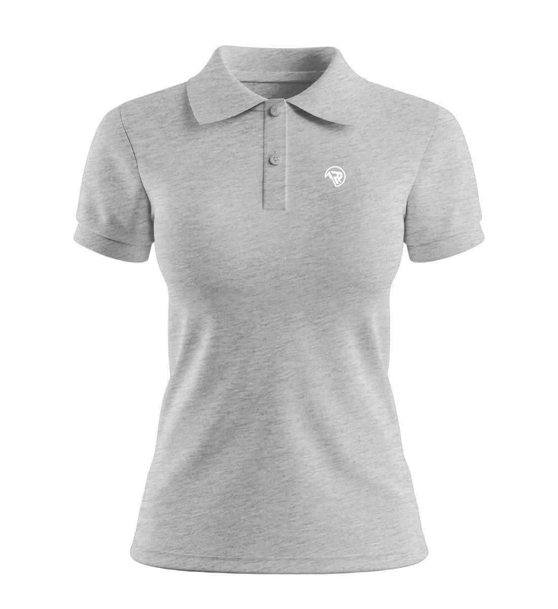 Rad&Rucksack Style | Damen Premium Organic Poloshirt in Heather Grey von Rad&Rucksack