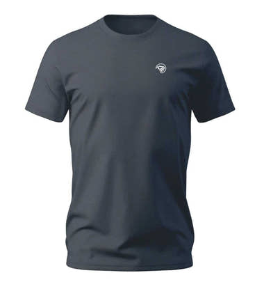 Outdoor Onlineshop T-Shirt Herren in Blaugrau (India Ink Grey) – Produktbild (100% Bio-Baumwolle) von Rad&Rucksack