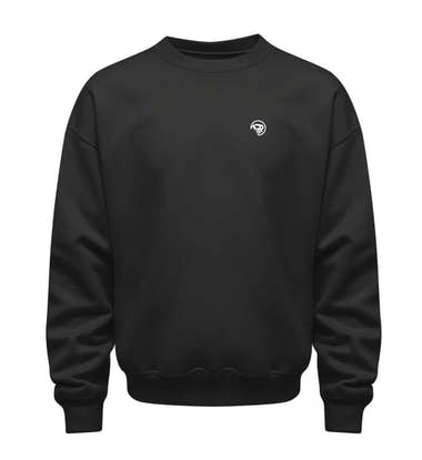 Rad&Rucksack Style Pullover Schwarz (Black) – Produktbild (350 g/m² Bio-Baumwolle) von Rad&Rucksack