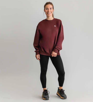 Rad&Rucksack Style Sweatshirt – Modelbild (350 g/m² Bio-Baumwolle) von Rad&Rucksack