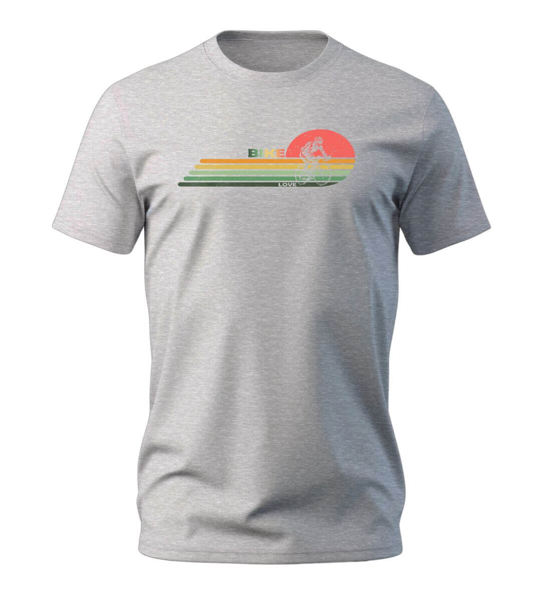 Rennrad | Herren Premium Organic T-Shirt in Heather Grey von Rad&Rucksack