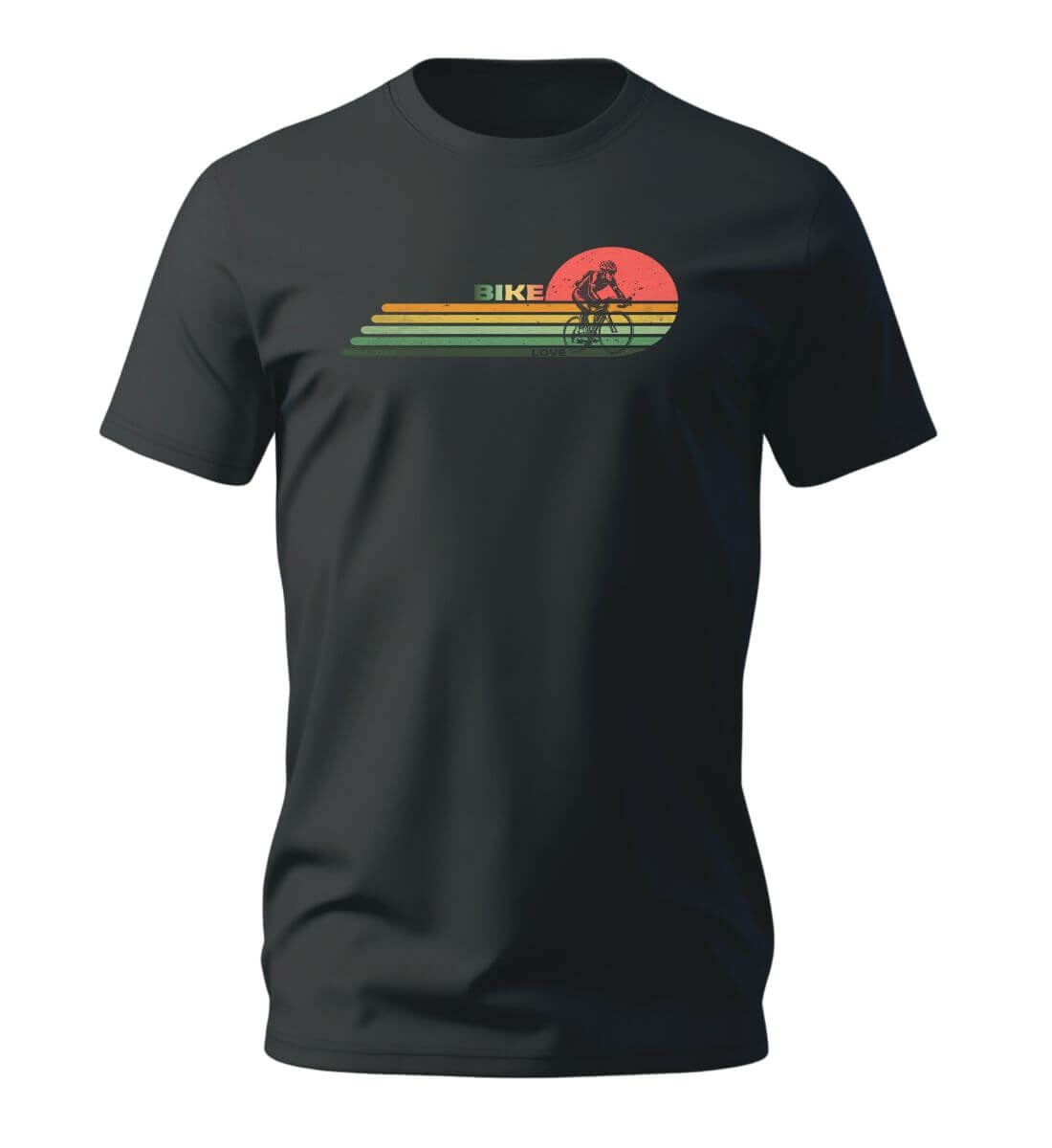 Rennrad | Herren Premium Organic T-Shirt in Schwarz von Rad&Rucksack