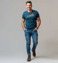 Rennrad Bio T-Shirt Herren – Modelbild (100% Bio-Baumwolle) von Rad&Rucksack