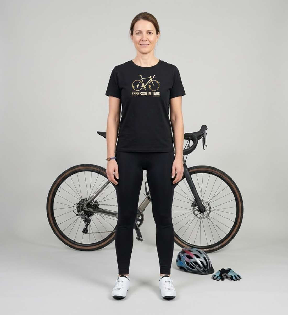 Rennrad & Kaffee | Damen Premium Organic T-Shirt von Rad&Rucksack - weitere Modelansicht 2