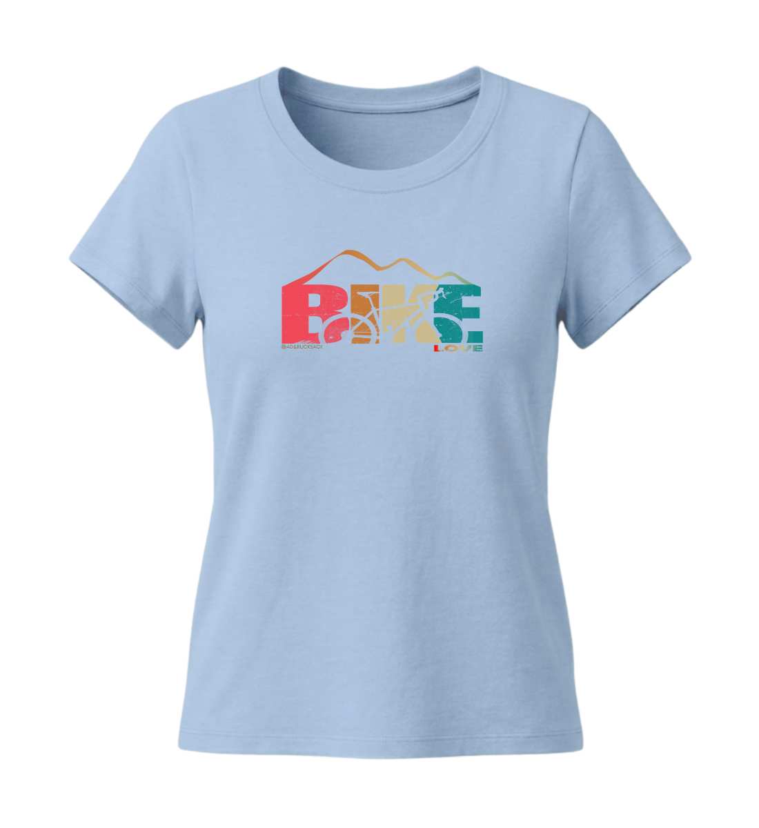 Rennrad Love | Damen Premium Organic T-Shirt (Fitted) in Blue Soul von Rad&Rucksack