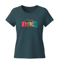 Rennrad Love T-Shirt Damen Blaugrün (Stargazer) – Produktbild (155 g/m² Bio-Baumwolle, tailliert) von Rad&Rucksack