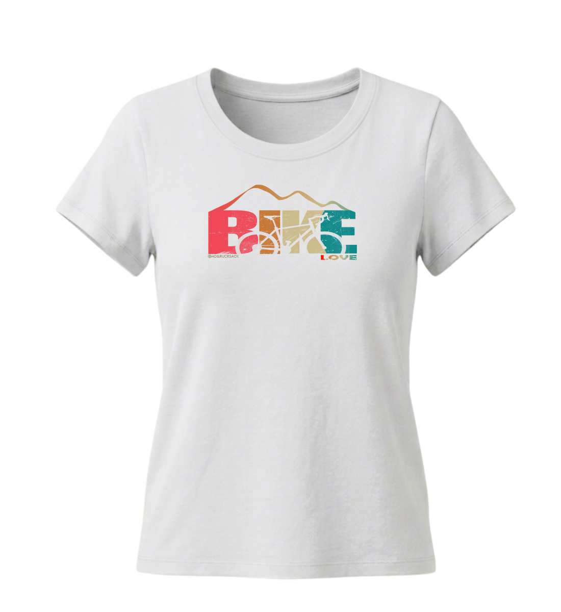Rennrad Love | Damen Premium Organic T-Shirt (Fitted) in White von Rad&Rucksack
