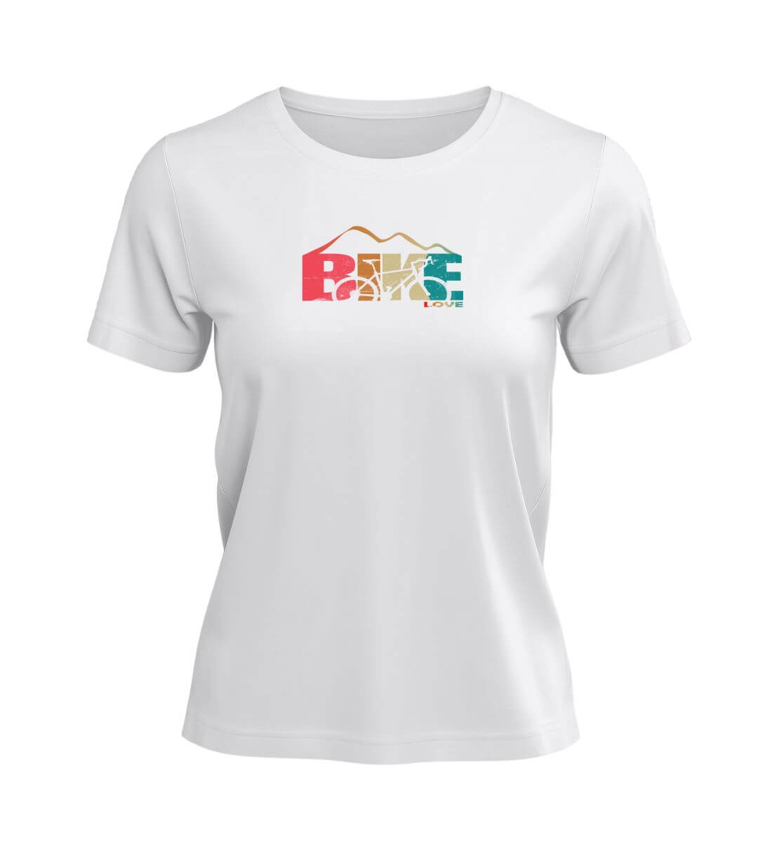Rennrad Love T-Shirt Damen Weiß (White) – Produktbild (100% Bio-Baumwolle) von Rad&Rucksack