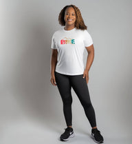 Velo Love T-Shirt Damen „Rennrad Love“ – Modelbild (100% Bio-Baumwolle) von Rad&Rucksack