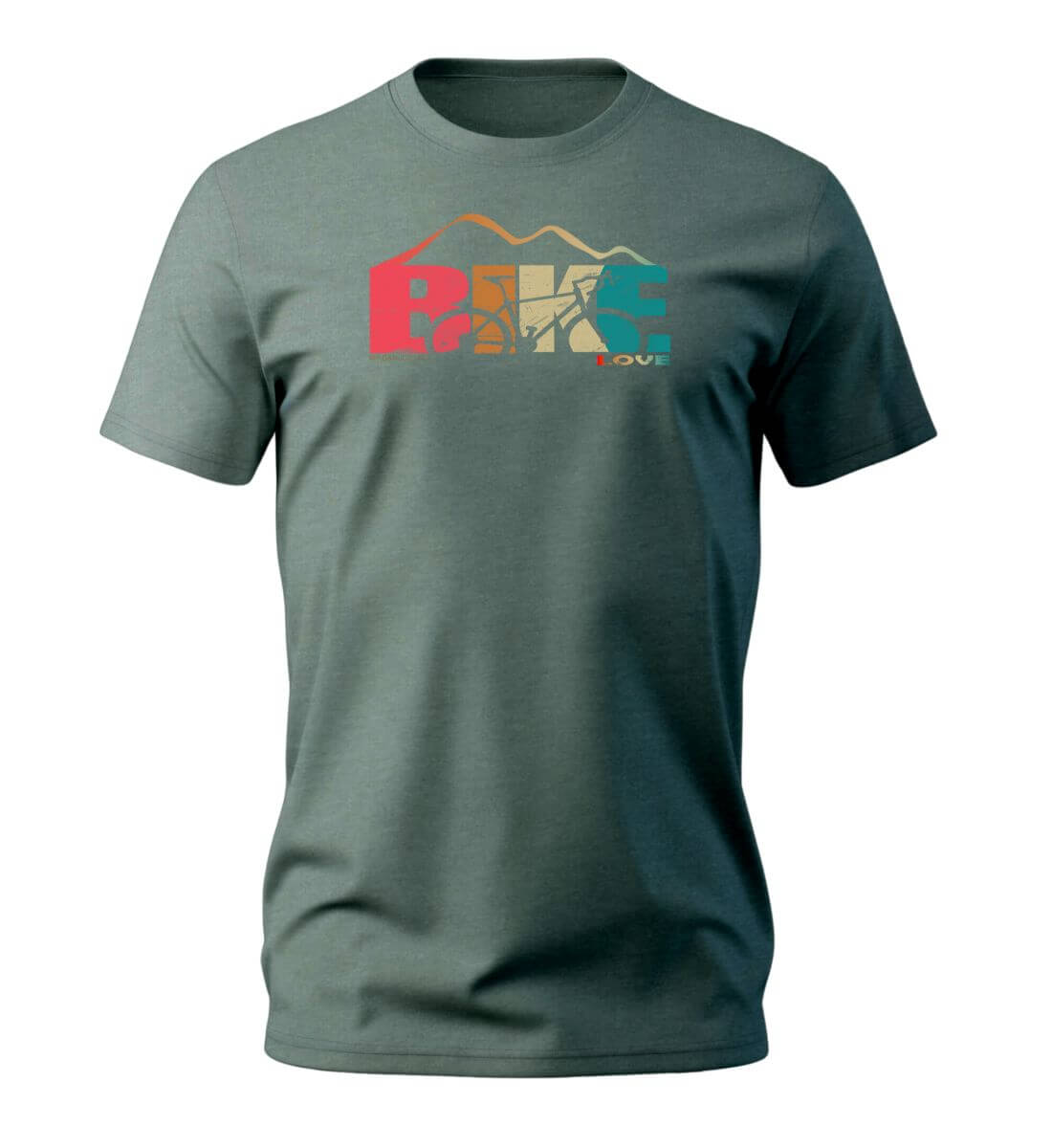 Rennrad Love T-Shirt Herren Meeresgrün (Green Bay) – Produktbild (100% Bio-Baumwolle) von Rad&Rucksack