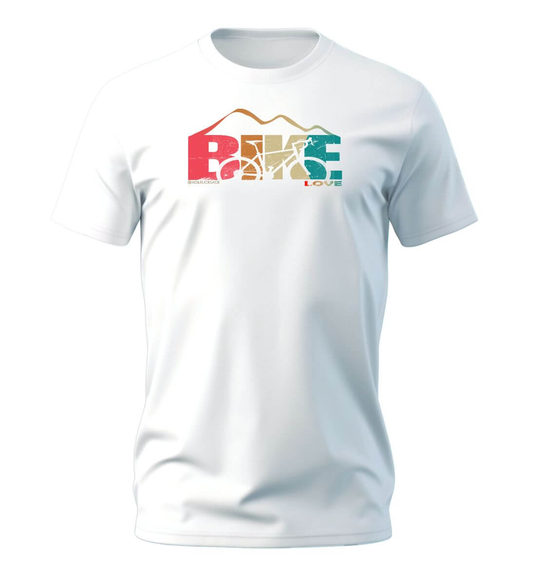 Rennrad Love Bio T-Shirt Herren in Weiß (White) – Produktbild (100% Bio-Baumwolle) von Rad&Rucksack