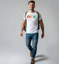 Kurzarm Rennrad T-Shirt Herren „Rennrad Love“ – Modelbild (100% Bio-Baumwolle) von Rad&Rucksack