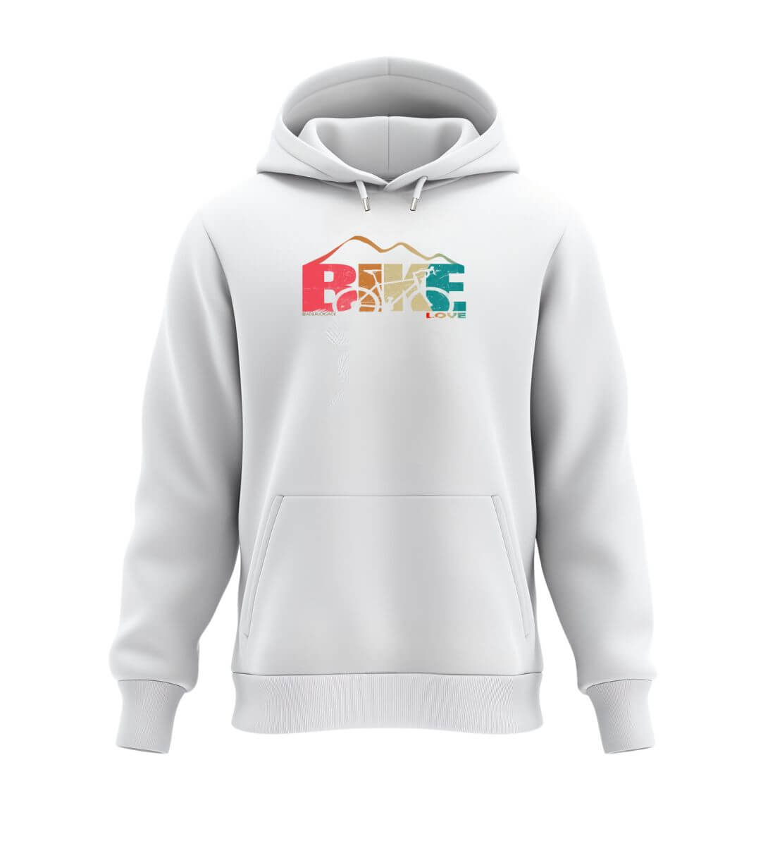 Rennrad Love | Unisex Organic Hoodie in White von Rad&Rucksack