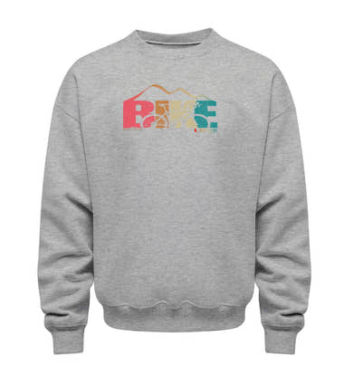 Rennrad Love Pullover Grau-Melange (Heather Grey) – Produktbild (350 g/m² Bio-Baumwolle) von Rad&Rucksack