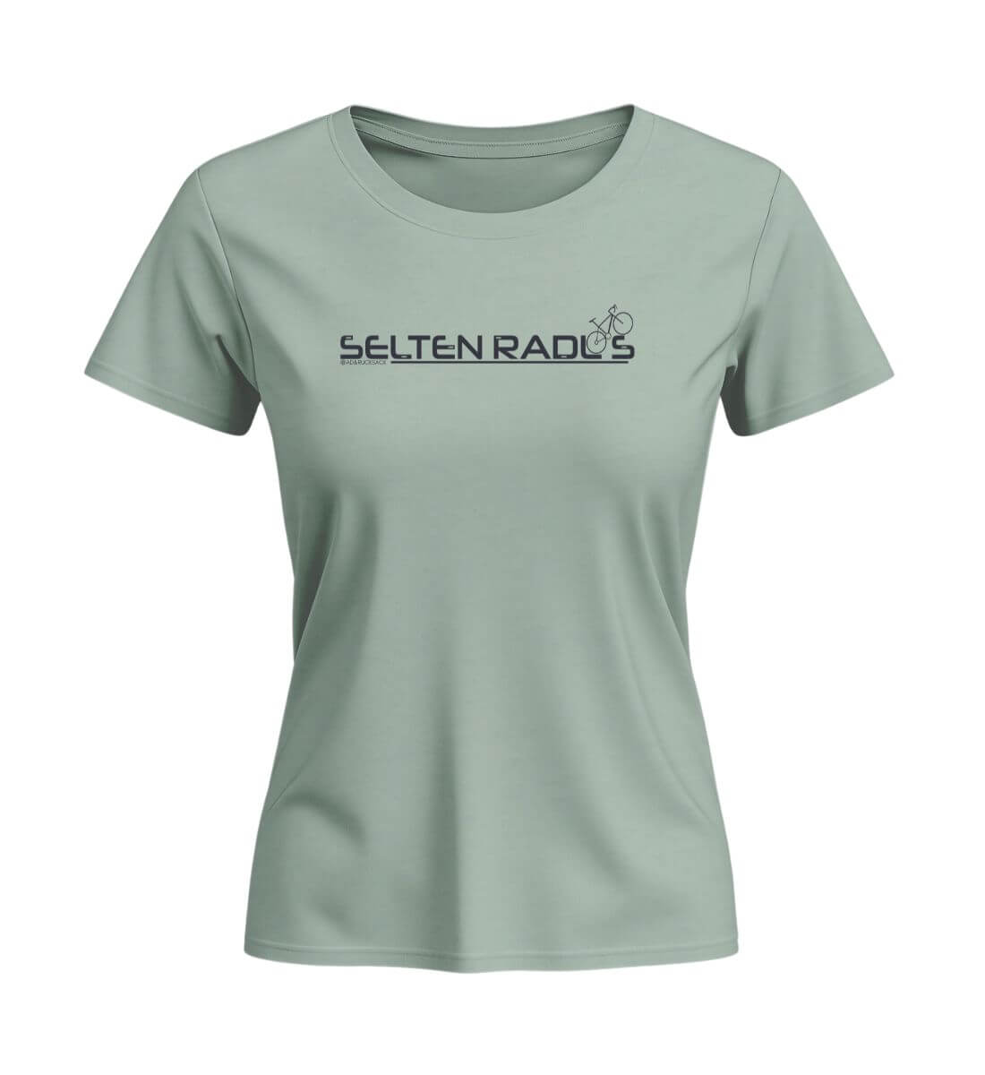 Selten-radlos | Damen Premium Organic T-Shirt (Fitted) in Aloe von Rad&Rucksack