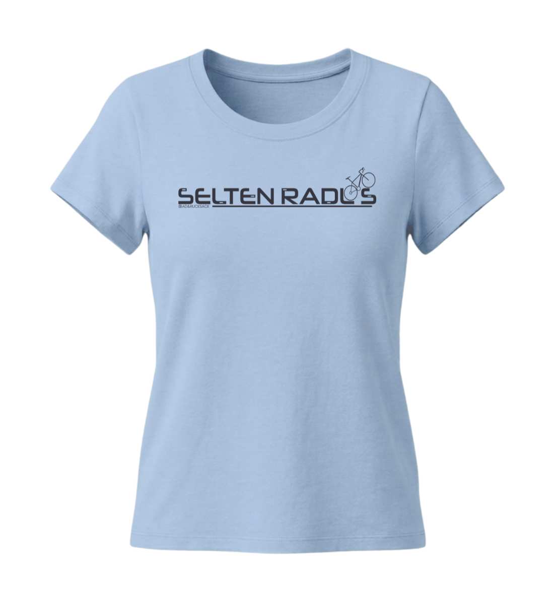 Selten-radlos | Damen Premium Organic T-Shirt (Fitted) in Blue Soul von Rad&Rucksack